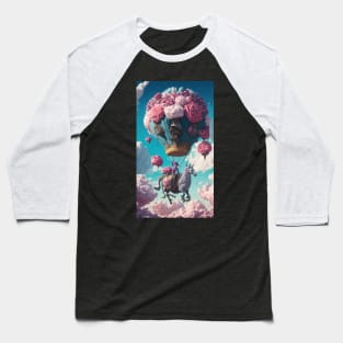 Dream Escape - Giant Flower Balloon Baseball T-Shirt